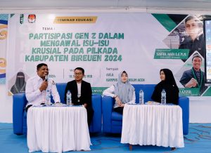 HMI-HMO IAI Almuslim Aceh Gaet Ratusan Peserta Ikuti Seminar Edukasi Politik