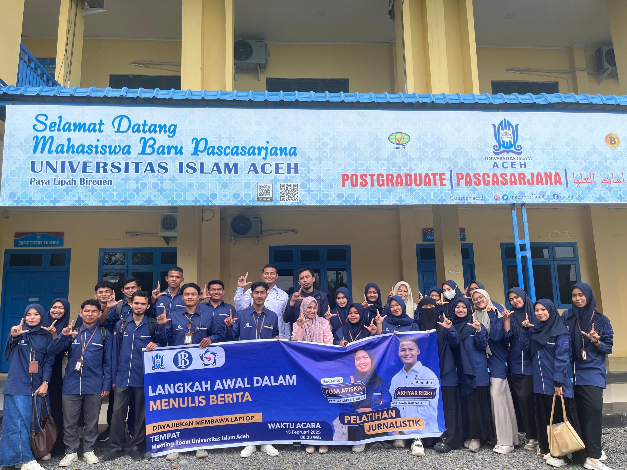 Foto bersama pelatihan jurnalistik GenBI UIA pelatihan jurnalistik genbi uia 1