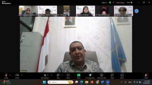 Rektor UIA saat memberikan sambutan dalam pertemuan lewat Zoom Meeting di kegiatan MoU dengan Asosiasi Peneliti dan Inovasi Nusantara (APIN)