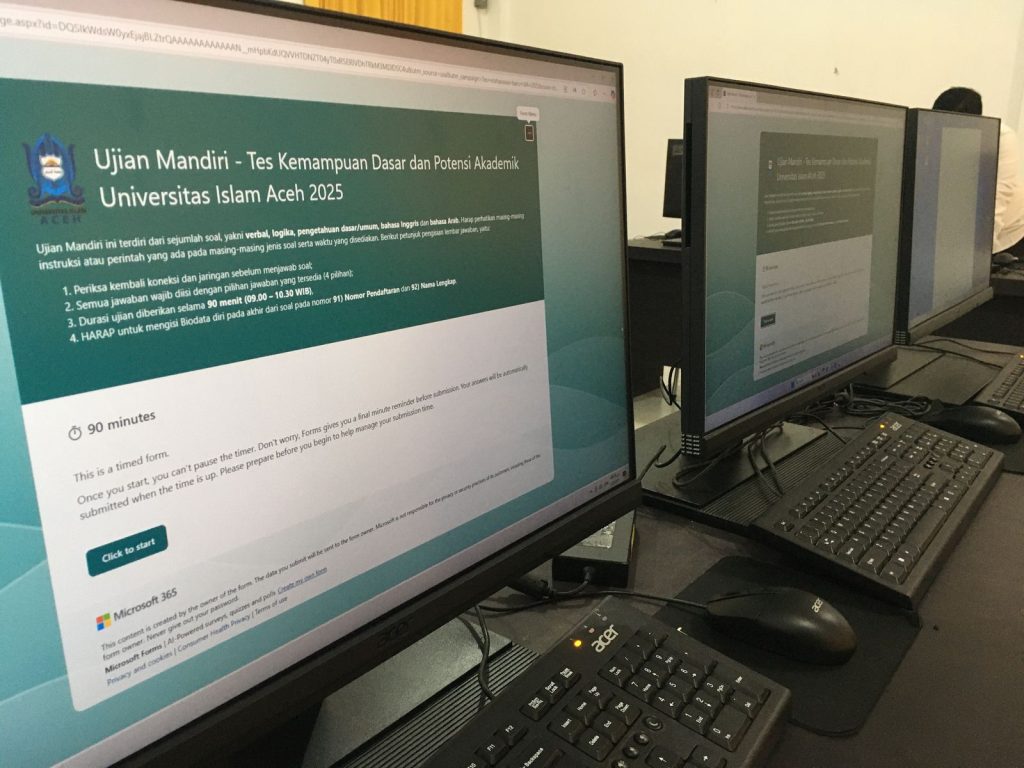 ujian mandiri pmb universitas islam aceh 2025