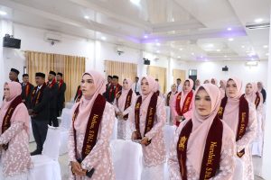 Mahasiswa magister PAI yang di yudisium sebanyak 33 orang di Aula Tgk Chik Abdurrahman