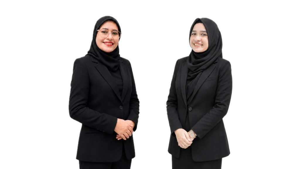 Dosen Tarbiyah dan Ilmu Keguruan UINSUNA Syarifah Rahmah (kiri) dan dosen Pendidikan Agam Islam UIA Diana (kanan)