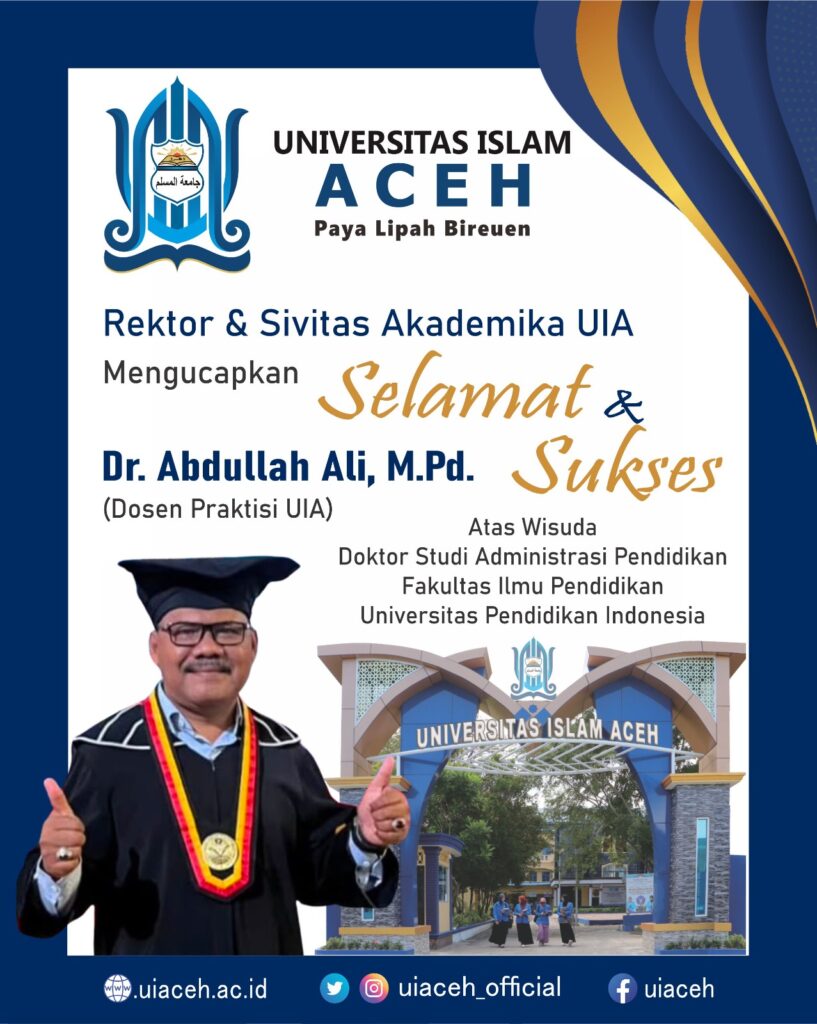 ucapan selamat dr abdullah ali