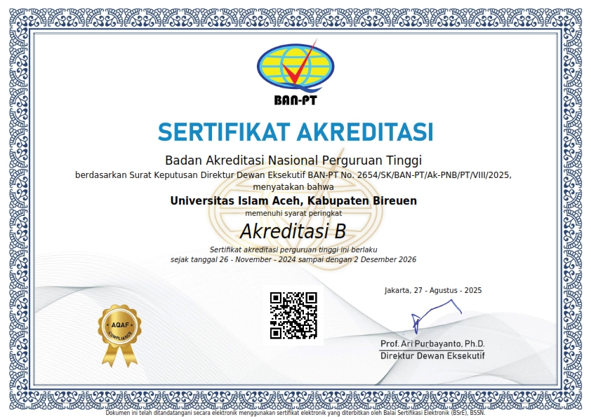 Akreditasi Institusi 21 26 Sertifikat Akreditasi UIA 2025 2026